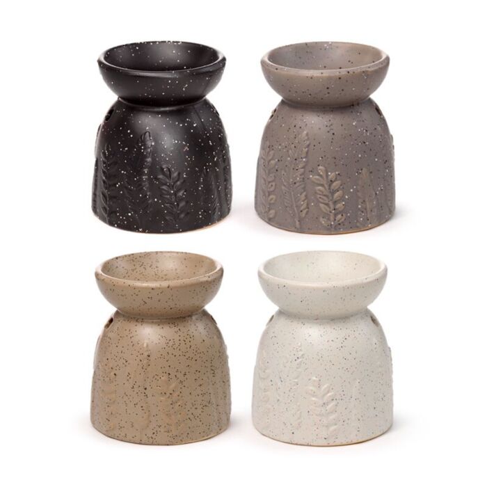 Puckator Eden Stone Effect Embossed Fern Ceramic Oil & Wax Melt Burner